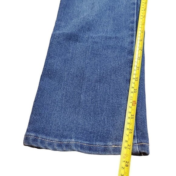 Chic 80s Jeans Women Blue Straight Denim Size 16 Short Length Measures 30x27 - Picture 6 of 10